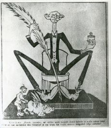 Gori karikatuur Albert Kivikast. "Meie Mats" 1920, nr 93, lk 13