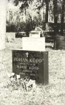 Johan Kõpp'u ja Marie Kõppu haud