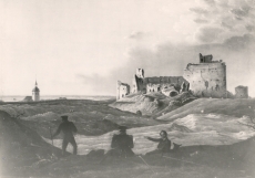 O. F. Pistohlkors, Rakvere varemed (esiplaanil paremal F. r Faehlmann). Õlimaal 1838