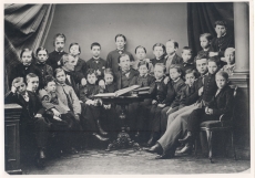 Carl Robert Jakobson Peterburis õpetajate Popovi, Konstantinovi ja õpilastega