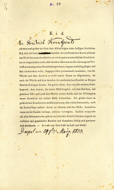F. R. Kreutzwaldi arstivanne 29. III 1833