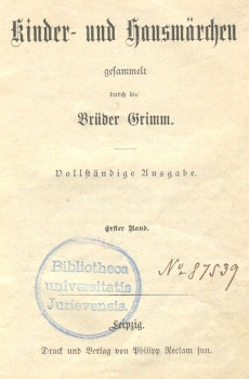 Brüder Grimm, Kinder- und Hausmärchen,  [1843]