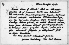Rudolf Reimani kiri Jaan Ainelole 20.09.1927