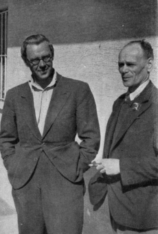 Henrik Visnapuu ja Pedro Krusten Geislingenis 1946. a. kevadel