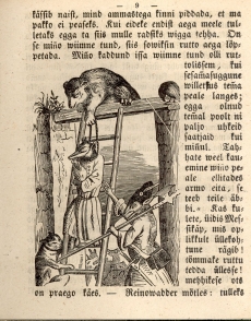 järjejutt Reinuvader Rebane Maarahva Kasulises Kalendris 1849, illustratsioon lk. 9