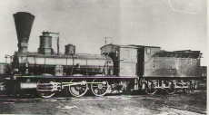 Eesti raudteel 1870/80-tel sõitnud vedur. Valga, 1901 