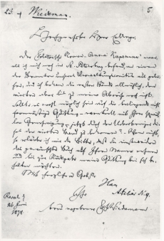 J. Wiedemann, kiri E. Kunikule (sks. k.) 26. VI 1878

