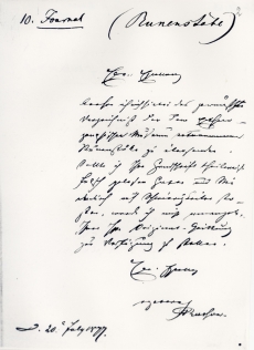 N. F. Russov, kiri E. Kunikule (sks. k.) 20. VII 1877
