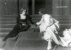 Reprofoto. "Othello" (William Shakespeare). Estonia, 1924. Desdemona - Erna Villmer, Othello - Erna Villmer.