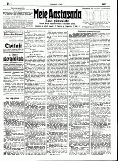 Meie Aastasada (Tartu : 1907) nr.1   |   5. juuli 1907   |   lk 1 