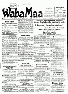 Vaba Maa (Tallinn : 1918-1938) nr.1   |   5. detsember 1918   |   lk 1 