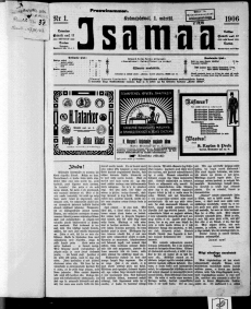 Isamaa (Tartu : 1906-1909) nr.1   |   1. märts 1906   |   lk 1 