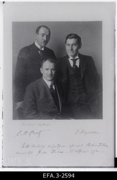 Eesti Vabariigi delegatsioon - kindral J. Laidoner, C.R. Pusta ja J. Kopvillem - Rahvasteliidu konverentsil Genfis 15. nov.- 15.dets. 1920.a.
