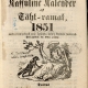 Maarahva Kasuline Kalender 1851